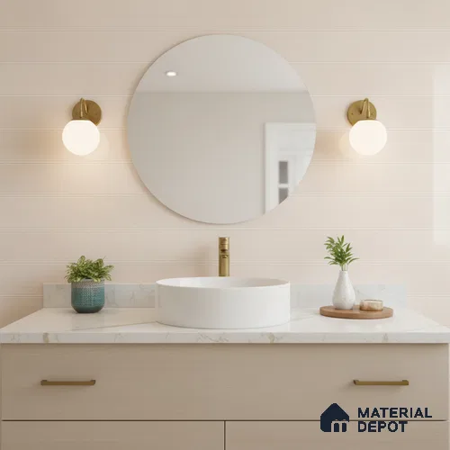 Plain Wall Tile TL 06476 Keradon LT 2 ft x 1 ft Ceramic Glossy Finish - 8 mm | Suitable for Living Room, Kitchen & Bathroom