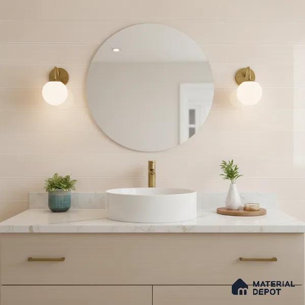 Plain Wall Tile TL 06476 Keradon LT 2 ft x 1 ft Ceramic Glossy Finish - 8 mm | Suitable for Living Room, Kitchen & Bathroom