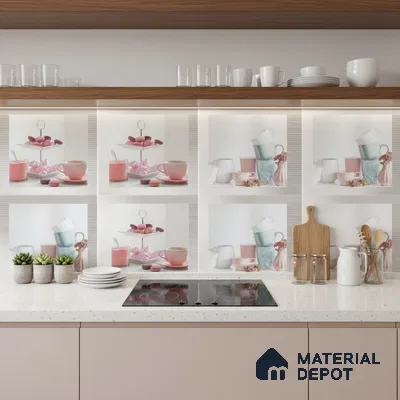 Highlighter Wall Tile TL 06477 B Sylan 2 ft x 1 ft Ceramic Glossy Finish - 8 mm | Suitable For Kitchen & Dining Area