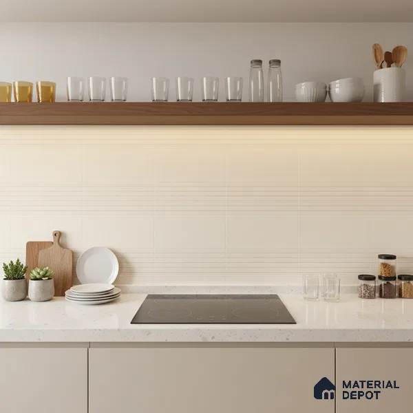 Patterned Wall Tile TL 06478 B Hemlin DK 2 ft x 1 ft Ceramic Glossy Finish - 8 mm | Suitable for Living Room, Kitchen & Bathroom | Please Expect a Slight Variation of Pattern