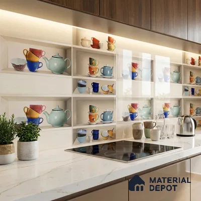Highlighter Wall Tile TL 06478 C Hemlin 2 ft x 1 ft Ceramic Glossy Finish - 8 mm | Suitable For Kitchen & Dining Area
