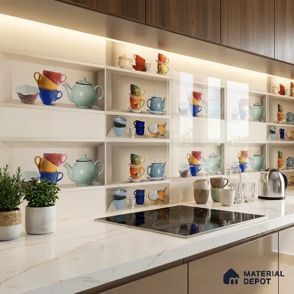 Highlighter Wall Tile TL 06478 C Hemlin 2 ft x 1 ft Ceramic Glossy Finish - 8 mm | Suitable For Kitchen & Dining Area