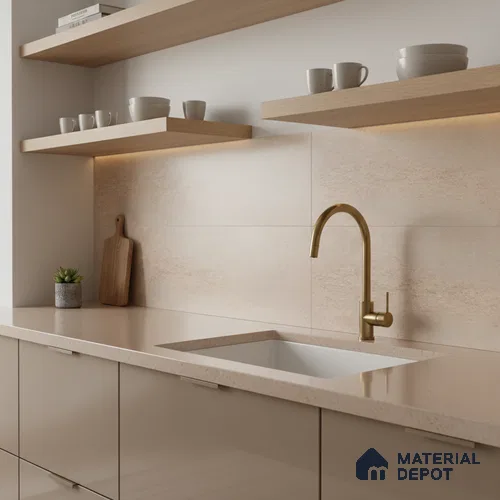 Marble Wall Tile TL 06479 B S Vista Brown 2 ft x 1 ft Ceramic Matte Finish - 8 mm | Suitable for Living Room, Kitchen & Bathroom