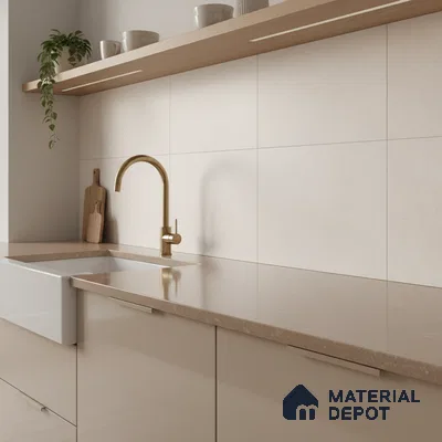 Marble Wall Tile TL 06479 S Vista Crema 2 ft x 1 ft Ceramic Matte Finish - 8 mm | Suitable for Living Room, Kitchen & Bathroom (Sample)