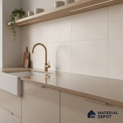 Marble Wall Tile TL 06479 S Vista Crema 2 ft x 1 ft Ceramic Matte Finish - 8 mm | Suitable for Living Room, Kitchen & Bathroom