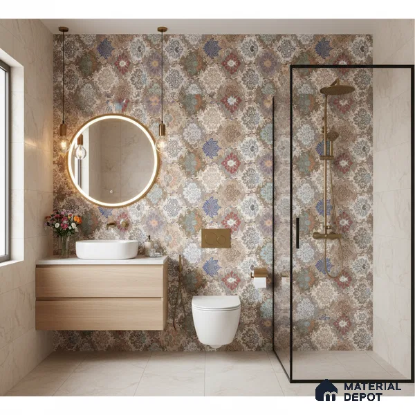 Highlighter Wall Tile TL 06479 C S Vista Brown Decor 2 ft x 1 ft Ceramic Matte Finish - 8 mm | Suitable for Living Room, Kitchen & Bathroom (Sample)