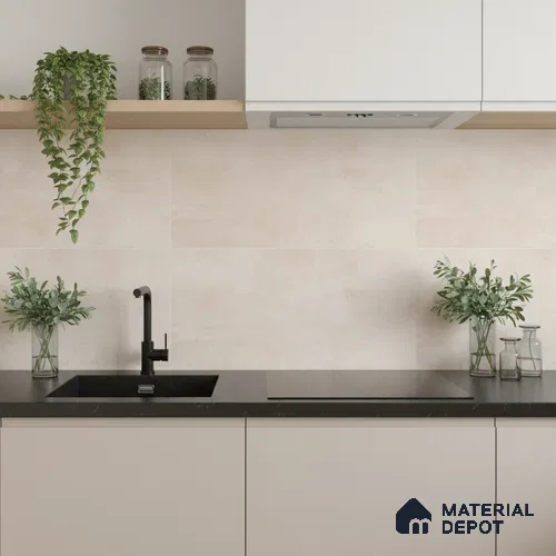 Marble Wall Tile TL 06480 S Brech LT 2 ft x 1 ft Ceramic Matte Finish - 8 mm | Suitable for Living Room, Kitchen & Bathroom