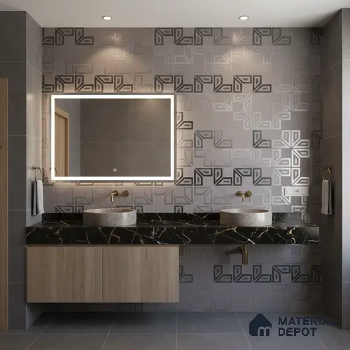 Highlighter Wall Tile TL 06481 C S Oro HL 01 2 ft x 1 ft Ceramic Matte Finish - 8 mm | Suitable for Living Room, Kitchen & Bathroom