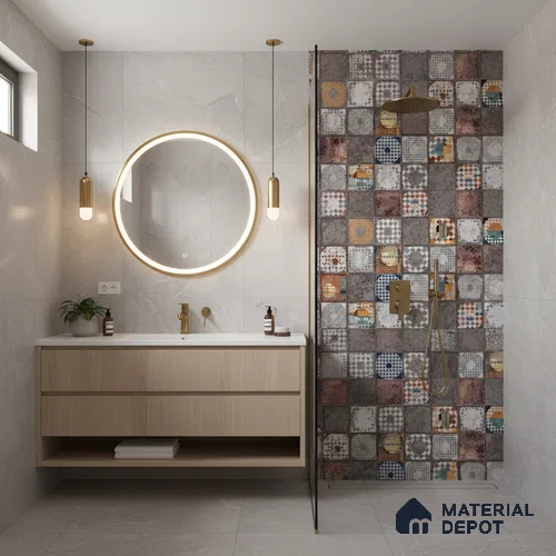 Highlighter Wall Tile TL 06482 C S Aura HL 2 ft x 1 ft Ceramic Matte Finish - 8 mm | Suitable for Living Room, Kitchen & Bathroom