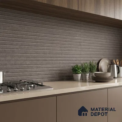 Highlighter Wall Tile TL 06483 B Coliseum Griss Liner 2 ft x 1 ft Matte Finish Ceramic Tile - 8 mm | Suitable for Kitchen Backsplash, Bathroom & Basin Accent