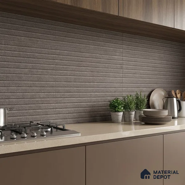 Highlighter Wall Tile TL 06483 B Coliseum Griss Liner 2 ft x 1 ft Matte Finish Ceramic Tile - 8 mm | Suitable for Kitchen Backsplash, Bathroom & Basin Accent