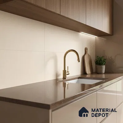 Stone Wall Tile TL 06483 C Coliseum Beige 2 ft x 1 ft Ceramic Matte Finish - 8 mm | Suitable for Living Room, Kitchen & Bathroom