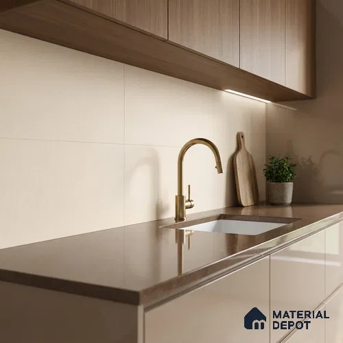 Stone Wall Tile TL 06483 C Coliseum Beige 2 ft x 1 ft Ceramic Matte Finish - 8 mm | Suitable for Living Room, Kitchen & Bathroom