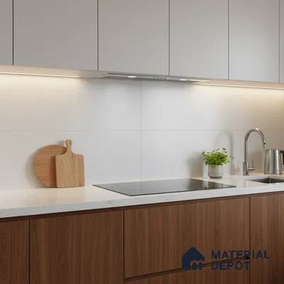 Stone Wall Tile TL 06483 E Coliseum Silver 2 ft x 1 ft Ceramic Matte Finish - 8 mm | Suitable for Living Room, Kitchen & Bathroom