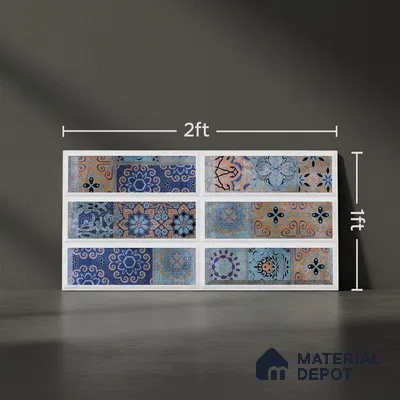 Highlighter Wall Tile TL 06486 Marrakesh Mosaic 2 ft x 1 ft Ceramic Matte Finish - 8 mm | Suitable For Kitchen, Bathroom & Accent/Feature Wall