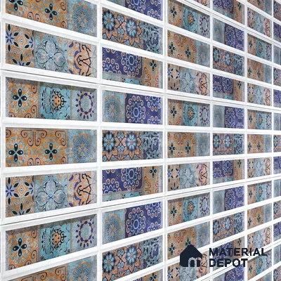 Highlighter Wall Tile TL 06486 Marrakesh Mosaic 2 ft x 1 ft Ceramic Matte Finish - 8 mm | Suitable For Kitchen, Bathroom & Accent/Feature Wall