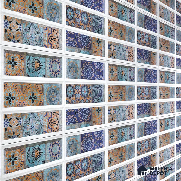 Highlighter Wall Tile TL 06486 Marrakesh Mosaic 2 ft x 1 ft Ceramic Matte Finish - 8 mm | Suitable For Kitchen, Bathroom & Accent/Feature Wall