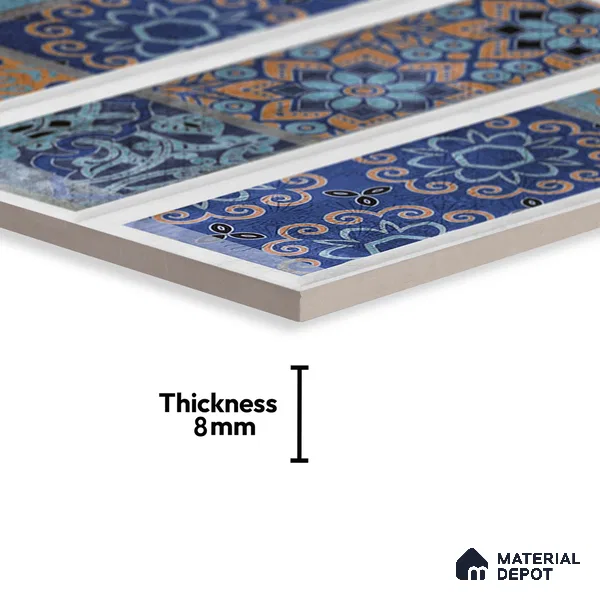 Highlighter Wall Tile TL 06486 Marrakesh Mosaic 2 ft x 1 ft Ceramic Matte Finish - 8 mm | Suitable For Kitchen, Bathroom & Accent/Feature Wall