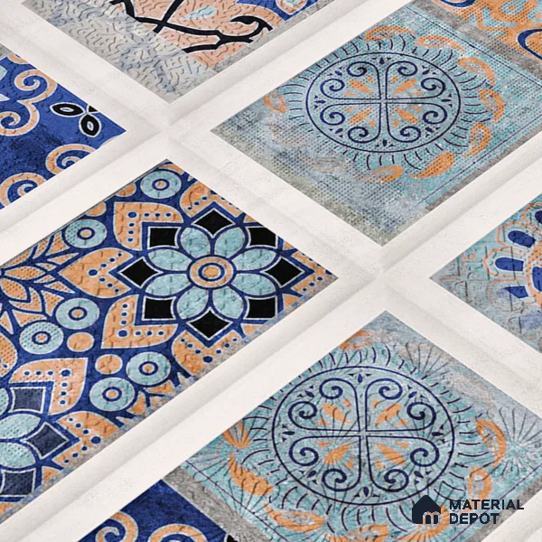Highlighter Wall Tile TL 06486 Marrakesh Mosaic 2 ft x 1 ft Ceramic Matte Finish - 8 mm | Suitable For Kitchen, Bathroom & Accent/Feature Wall