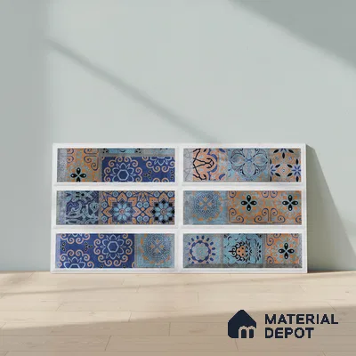 Highlighter Wall Tile TL 06486 Marrakesh Mosaic 2 ft x 1 ft Ceramic Matte Finish - 8 mm | Suitable For Kitchen, Bathroom & Accent/Feature Wall