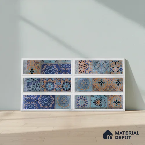 Highlighter Wall Tile TL 06486 Marrakesh Mosaic 2 ft x 1 ft Ceramic Matte Finish - 8 mm | Suitable For Kitchen, Bathroom & Accent/Feature Wall