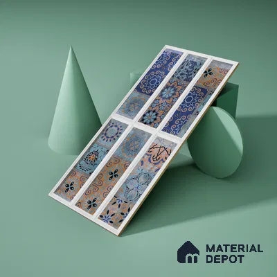 Highlighter Wall Tile TL 06486 Marrakesh Mosaic 2 ft x 1 ft Ceramic Matte Finish - 8 mm | Suitable For Kitchen, Bathroom & Accent/Feature Wall