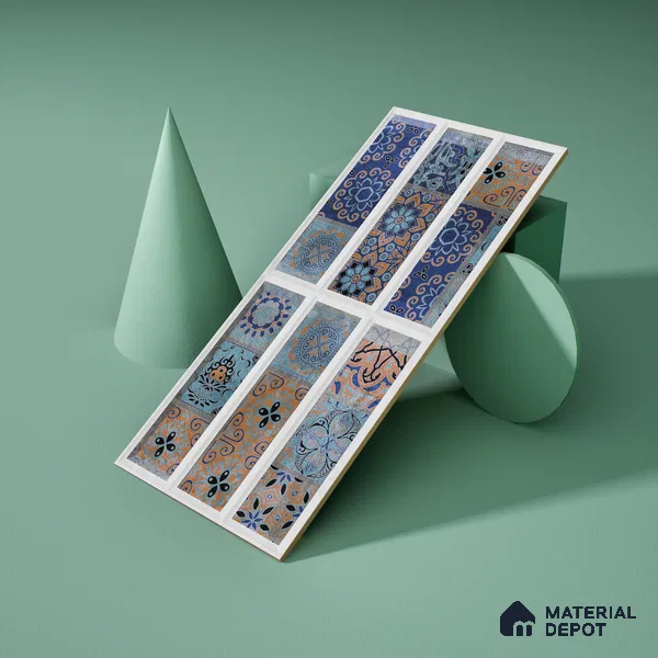 Highlighter Wall Tile TL 06486 Marrakesh Mosaic 2 ft x 1 ft Ceramic Matte Finish - 8 mm | Suitable For Kitchen, Bathroom & Accent/Feature Wall