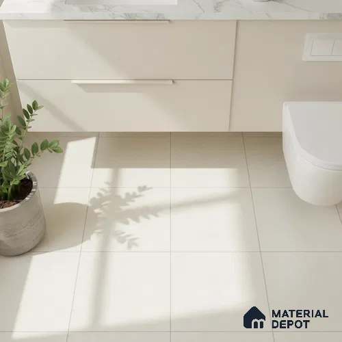Plain Floor Tile TL 06488 E   12 inch x 12 inch Ceramic Matte Finish - 8 mm | Suitable for Bathroom