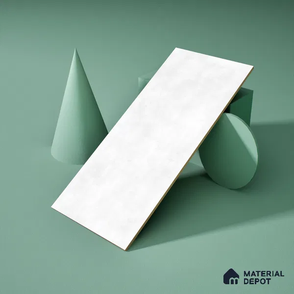 Cement Look Matte Finish White Ceramic Wall Tile | TL 06489 B 2 ft x 1 ft - 8 mm | Suitable For Kitchen & Bathroom