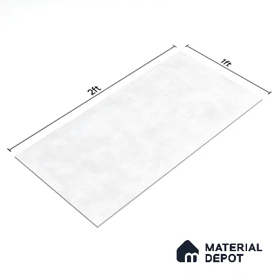 Cement Look Matte Finish White Ceramic Wall Tile | TL 06489 B 2 ft x 1 ft - 8 mm | Suitable For Kitchen & Bathroom