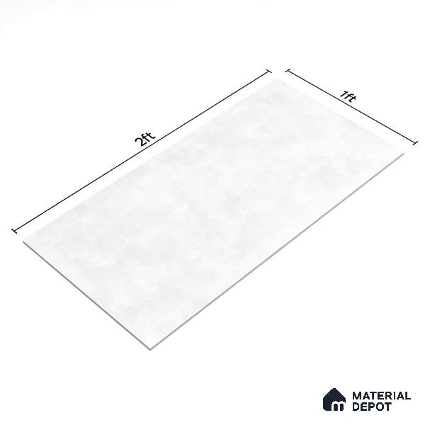 Cement Look Matte Finish White Ceramic Wall Tile | TL 06489 B 2 ft x 1 ft - 8 mm | Suitable For Kitchen & Bathroom
