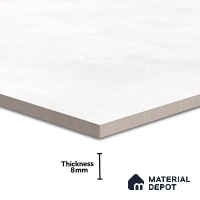 Cement Look Matte Finish White Ceramic Wall Tile | TL 06489 B 2 ft x 1 ft - 8 mm | Suitable For Kitchen & Bathroom