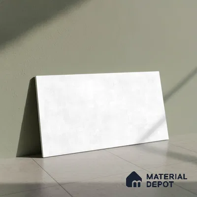 Cement Look Matte Finish White Ceramic Wall Tile | TL 06489 B 2 ft x 1 ft - 8 mm | Suitable For Kitchen & Bathroom