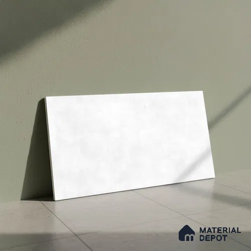 Cement Look Matte Finish White Ceramic Wall Tile | TL 06489 B 2 ft x 1 ft - 8 mm | Suitable For Kitchen & Bathroom