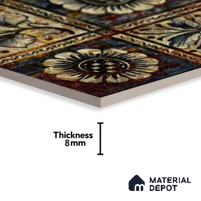 Highlighter Wall Tile TL 06490 B Heritage Botanica 2 ft x 1 ft Ceramic Matte Finish - 8 mm | Suitable For Kitchen, Bathroom & Accent/Feature Wall