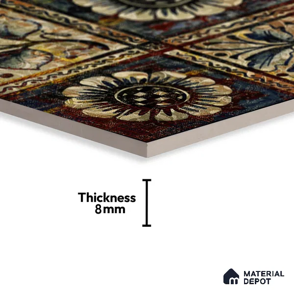 Highlighter Wall Tile TL 06490 B Heritage Botanica 2 ft x 1 ft Ceramic Matte Finish - 8 mm | Suitable For Kitchen, Bathroom & Accent/Feature Wall