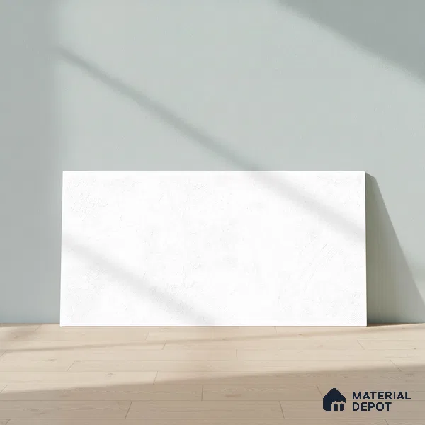 Cement Look Matte Finish White Ceramic Wall Tile | TL 06490 2 ft x 1 ft - 8 mm | Suitable For Kitchen & Bathroom