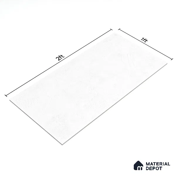 Cement Look Matte Finish White Ceramic Wall Tile | TL 06490 2 ft x 1 ft - 8 mm | Suitable For Kitchen & Bathroom