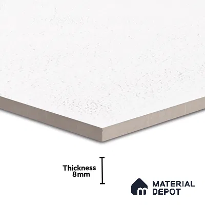 Cement Look Matte Finish White Ceramic Wall Tile | TL 06490 2 ft x 1 ft - 8 mm | Suitable For Kitchen & Bathroom