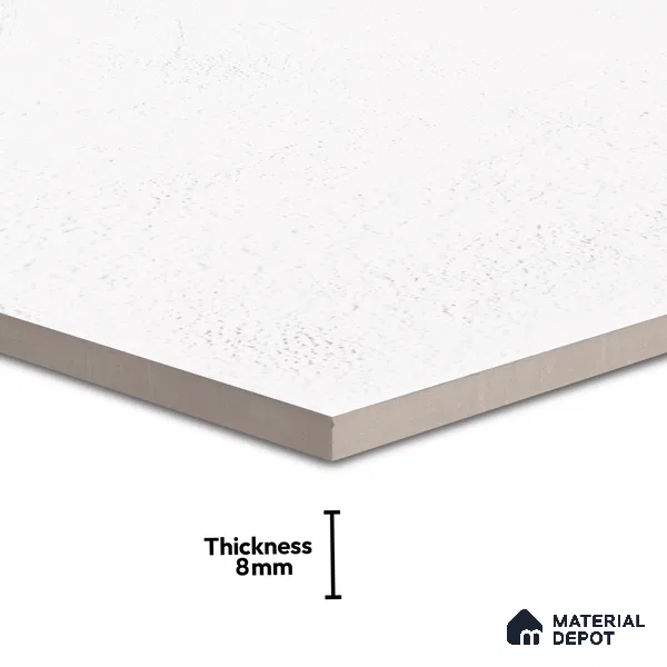 Cement Look Matte Finish White Ceramic Wall Tile | TL 06490 2 ft x 1 ft - 8 mm | Suitable For Kitchen & Bathroom