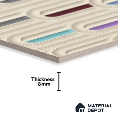 Punch Wall Tile TL 06500   24 inch x 12 inch Ceramic Sugar Finish - 8 mm | Suitable for Accent / Feature Walls & Bathroom Wall