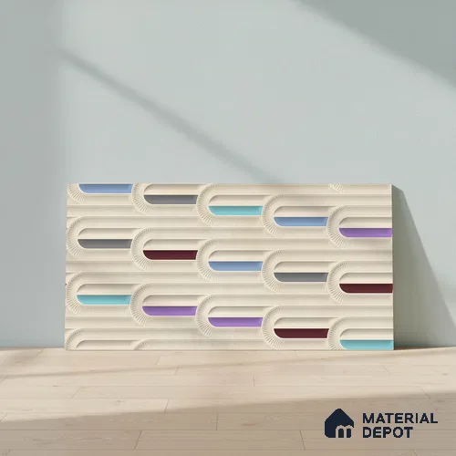 Punch Wall Tile TL 06500   24 inch x 12 inch Ceramic Sugar Finish - 8 mm | Suitable for Accent / Feature Walls & Bathroom Wall