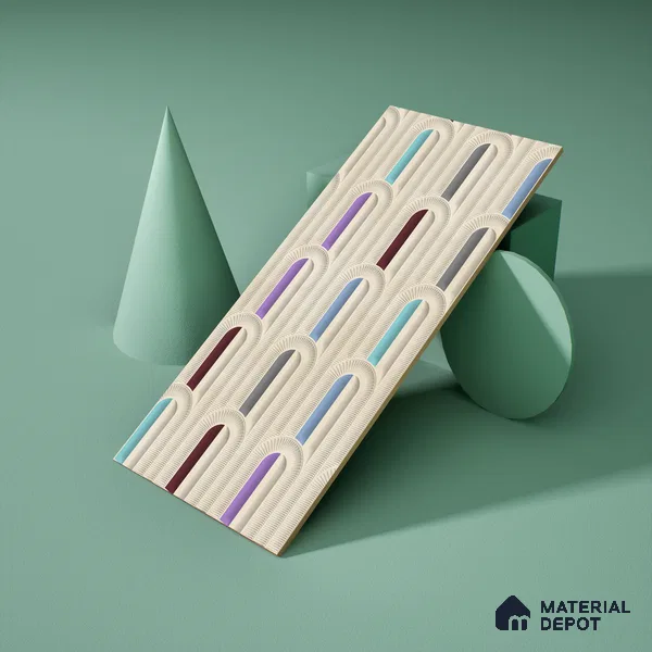 Punch Wall Tile TL 06500   24 inch x 12 inch Ceramic Sugar Finish - 8 mm | Suitable for Accent / Feature Walls & Bathroom Wall