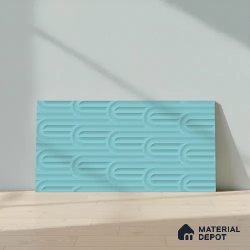 Punch Look Sugar Finish Blue Ceramic Wall Tile | TL 06501 2 ft x 1 ft - 8 mm | Suitable For Kitchen & Bathroom