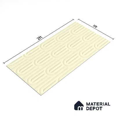 Punch Wall Tile TL 06501 C   24 inch x 12 inch Ceramic Sugar Finish - 8 mm | Suitable for Accent / Feature Walls & Bathroom Wall