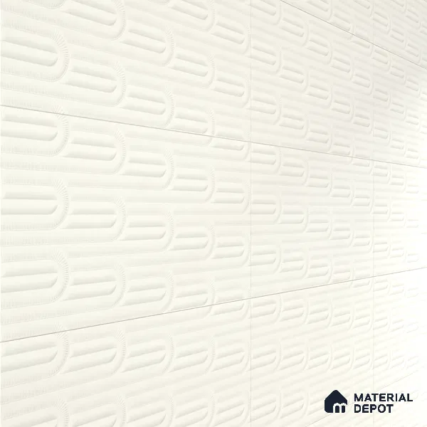 Punch Look Sugar Finish Cream Ceramic Wall Tile | TL 06501 D 2 ft x 1 ft - 8 mm | Suitable For Kitchen & Bathroom