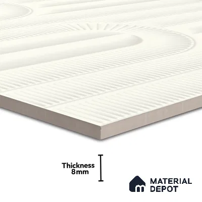 Punch Look Sugar Finish Cream Ceramic Wall Tile | TL 06501 D 2 ft x 1 ft - 8 mm | Suitable For Kitchen & Bathroom