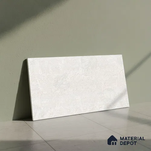 Floral Wall Tile TL 06504 B   24 inch x 12 inch Ceramic Sugar Finish - 8 mm | Suitable for Accent / Feature Walls & Bathroom Wall | Please Expect a Slight Variation of Pattern
