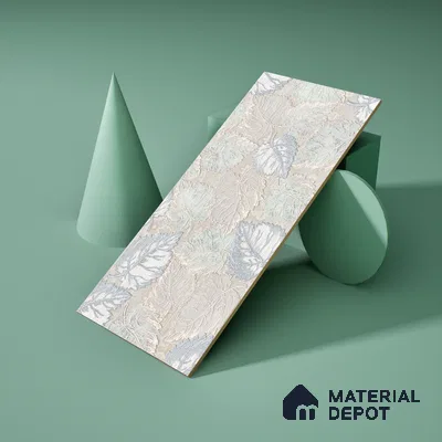 Floral Wall Tile TL 06504   24 inch x 12 inch Ceramic Sugar Finish - 8 mm | Suitable for Accent / Feature Walls & Bathroom Wall | Please Expect a Slight Variation of Pattern