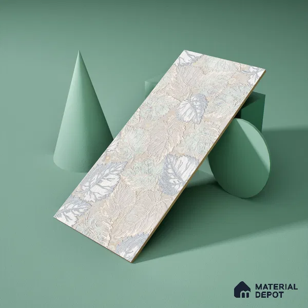 Floral Wall Tile TL 06504 24 inch x 12 inch Ceramic Sugar Finish - 8 mm | Suitable for Accent / Feature Walls & Bathroom Wall | Please Expect a Slight Variation of Pattern